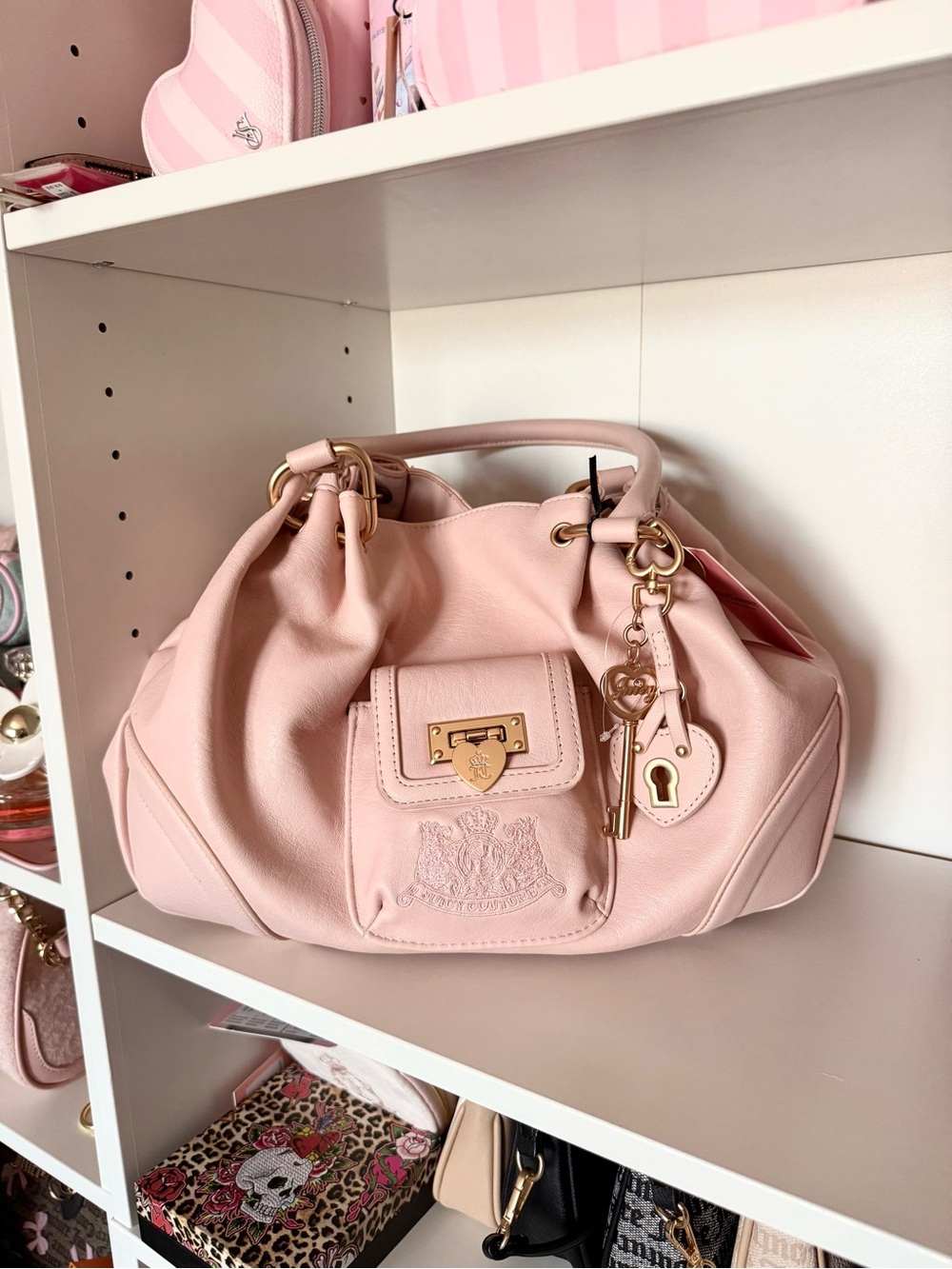 Juicy Couture “Royal To Juicy” Blush Pink Satchel with Gold Hardware